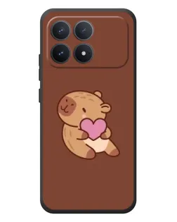 Чехол для Xiaomi Poco F8 Pro с картинкой «Капибара с сердцем» Чехол для Xiaomi Poco F8 Pro с картинкой «Капибара с сердцем»