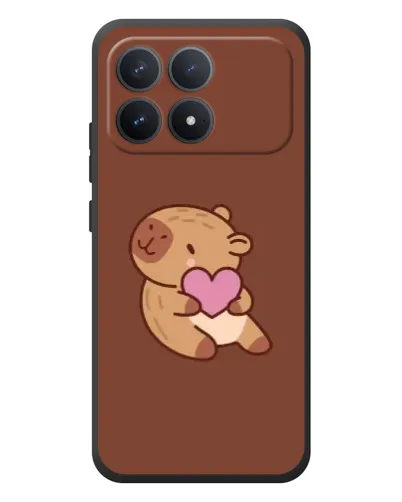 Чехол для Xiaomi Poco F8 Pro с картинкой «Капибара с сердцем» Чехол для Xiaomi Poco F8 Pro с картинкой «Капибара с сердцем»