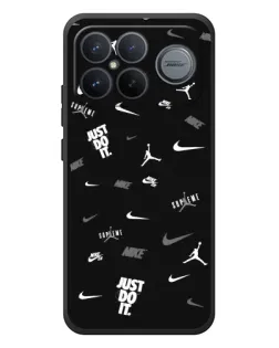 Чехол для Xiaomi Poco F8 Ultra с картинкой «Nike Black Pattern» Чехол для Xiaomi Poco F8 Ultra с картинкой «Nike Black Pattern»