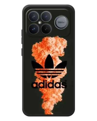Чехол для Xiaomi Poco F8 Ultra с картинкой «Оранжевый дым Adidas»