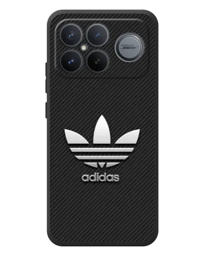 Чехол для Xiaomi Poco F8 Ultra с картинкой «Adidas Карбоновая текстура»