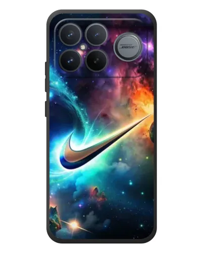 Чехол для Xiaomi Poco F8 Ultra с картинкой «Космический Nike Swoosh»