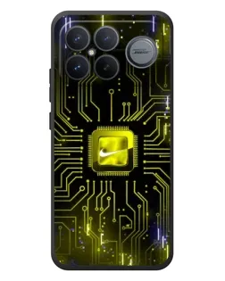 Чехол для Xiaomi Poco F8 Ultra с картинкой «Nike — золотая искра» Чехол для Xiaomi Poco F8 Ultra с картинкой «Nike — золотая искра»