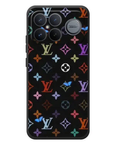 Чехол для Xiaomi Poco F8 Ultra с картинкой «Цветная монограмма LV»
