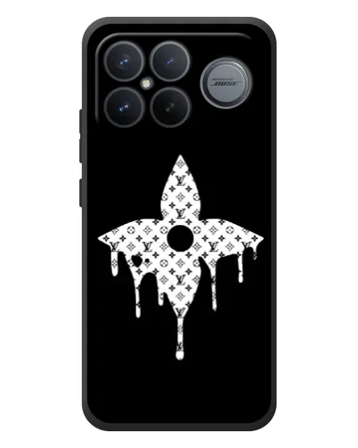 Чехол для Xiaomi Poco F8 Ultra с картинкой «Цветочная монограмма»
