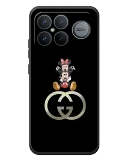 Чехол для Xiaomi Poco F8 Ultra с картинкой «Минни Маус на лого»