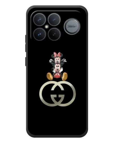 Чехол для Xiaomi Poco F8 Ultra с картинкой «Минни Маус на лого»