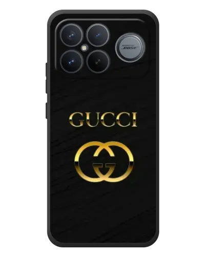 Чехол для Xiaomi Poco F8 Ultra с картинкой «Золотой логотип Gucci»