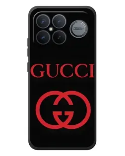 Чехол для Xiaomi Poco F8 Ultra с картинкой «Gucci — красный логотип»