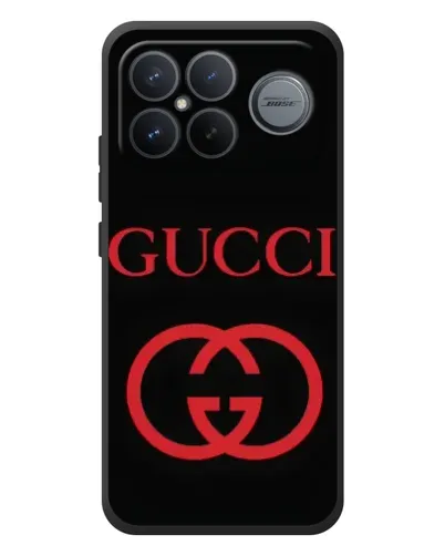 Чехол для Xiaomi Poco F8 Ultra с картинкой «Gucci — красный логотип»