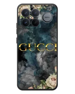 Чехол для Xiaomi Poco F8 Ultra с картинкой «Абстрактные цветы Gucci»