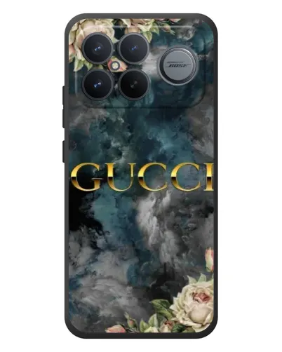Чехол для Xiaomi Poco F8 Ultra с картинкой «Абстрактные цветы Gucci»