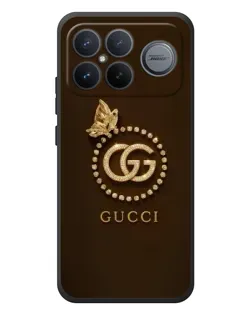 Чехол для Xiaomi Poco F8 Ultra с картинкой «Gucci — золотая бабочка»