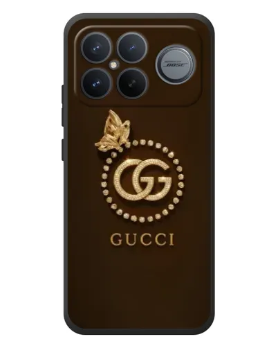 Чехол для Xiaomi Poco F8 Ultra с картинкой «Gucci — золотая бабочка»