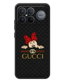 Чехол для Xiaomi Poco F8 Ultra с картинкой «Минни Маус Gucci — черный»