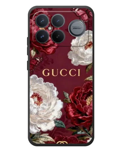 Чехол для Xiaomi Poco F8 Ultra с картинкой «Gucci — бордовые розы» Чехол для Xiaomi Poco F8 Ultra с картинкой «Gucci — бордовые розы»