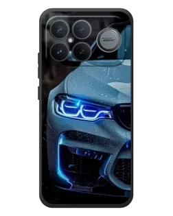 Чехол для Xiaomi Poco F8 Ultra с картинкой «Взгляд BMW с синими фарами»