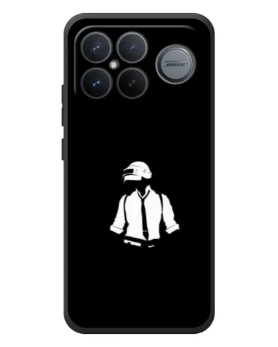Чехол для Xiaomi Poco F8 Ultra с картинкой «PUBG — белый шлем»