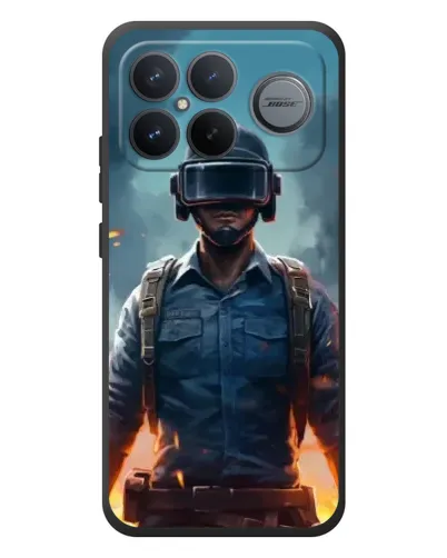 Чехол для Xiaomi Poco F8 Ultra с картинкой «PUBG — реалистичный герой»