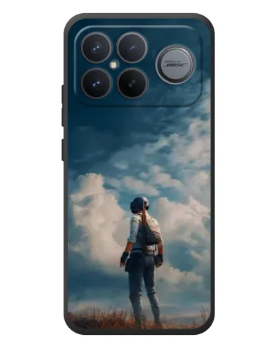 Чехол для Xiaomi Poco F8 Ultra с картинкой «Герой PUBG на скале»