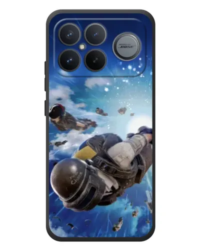 Чехол для Xiaomi Poco F8 Ultra с картинкой «Десант PUBG — прыжок»
