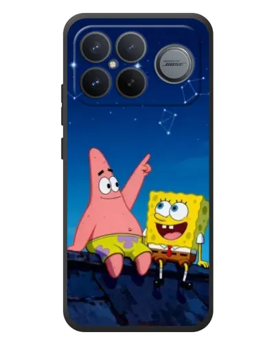 Чехол для Xiaomi Poco F8 Ultra с картинкой «Губка Боб и Патрик ночью» Чехол для Xiaomi Poco F8 Ultra с картинкой «Губка Боб и Патрик ночью»