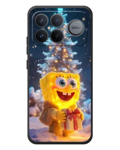 Чехол для Xiaomi Poco F8 Ultra с картинкой «Рождественский Спанч Боб» Чехол для Xiaomi Poco F8 Ultra с картинкой «Рождественский Спанч Боб»