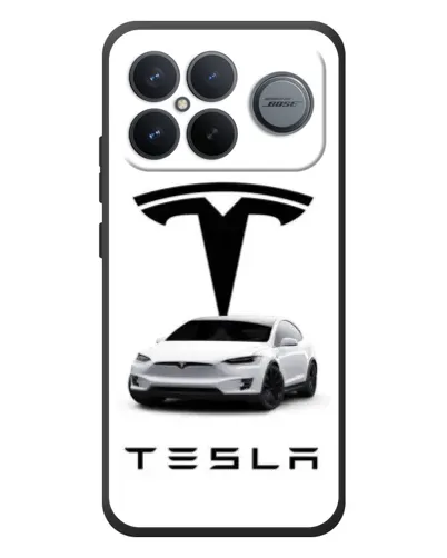 Чехол для Xiaomi Poco F8 Ultra с картинкой «Tesla White Style»