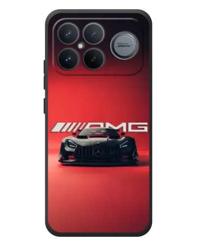 Чехол для Xiaomi Poco F8 Ultra с картинкой «Mercedes AMG — красная линия»