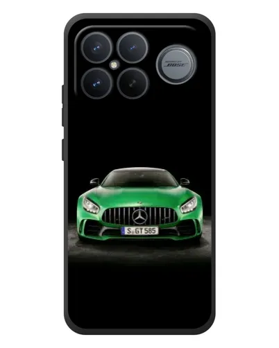 Чехол для Xiaomi Poco F8 Ultra с картинкой «Mercedes — неоновый лого»