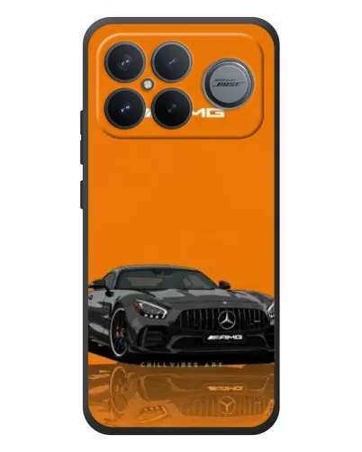 Чехол для Xiaomi Poco F8 Ultra с картинкой «Оранжевый Mercedes AMG»
