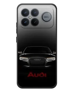 Чехол для Xiaomi Poco F8 Ultra с картинкой «Audi — градиентный контур» Чехол для Xiaomi Poco F8 Ultra с картинкой «Audi — градиентный контур»