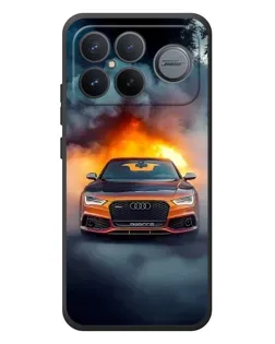 Чехол для Xiaomi Poco F8 Ultra с картинкой «Audi в огненном дыму» Чехол для Xiaomi Poco F8 Ultra с картинкой «Audi в огненном дыму»