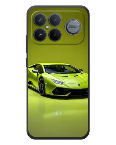 Чехол для Xiaomi Poco F8 Ultra с картинкой «Салатовый Lamborghini Huracan»