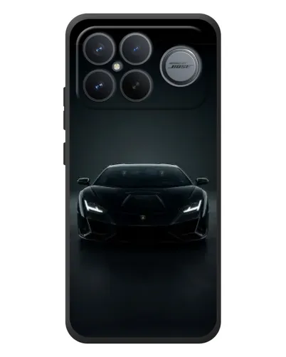 Чехол для Xiaomi Poco F8 Ultra с картинкой «Черный Lamborghini Aventador»