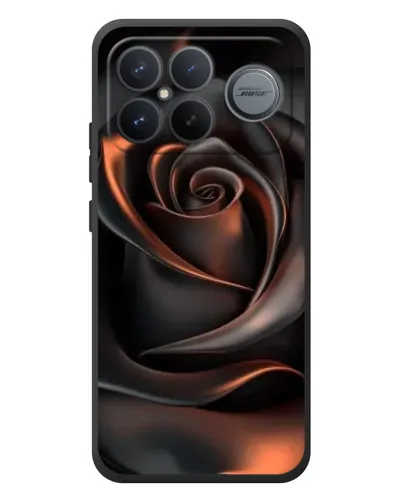 Чехол для Xiaomi Poco F8 Ultra с картинкой «Шелковая черная роза» Чехол для Xiaomi Poco F8 Ultra с картинкой «Шелковая черная роза»