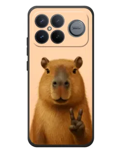 Чехол для Xiaomi Poco F8 Ultra с картинкой «Капибара виктория»