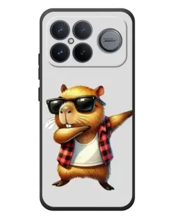 Чехол для Xiaomi Poco F8 Ultra с картинкой «Капибара рэпер даб»