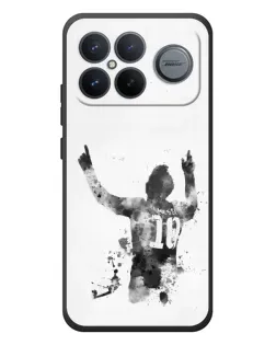 Чехол для Xiaomi Poco F8 Ultra с картинкой «Черно-белый силуэт Месси» Чехол для Xiaomi Poco F8 Ultra с картинкой «Черно-белый силуэт Месси»