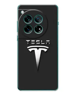 Чохол для Xiaomi Poco F9 Pro з картинкою «Сталевий логотип Tesla»