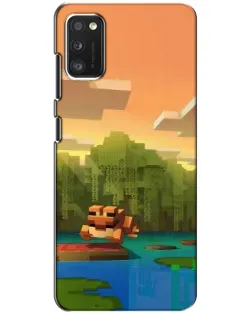 Чехол для Xiaomi POCO M3 Pro (4G/5G) с картинкой «Майнкрафт закат солнца»