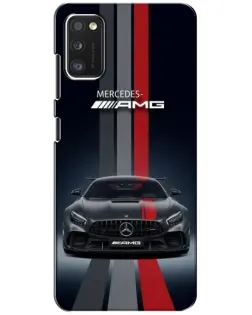 Чехол для Xiaomi POCO M3 Pro (4G/5G) с картинкой «Mercedes — белый карбон»