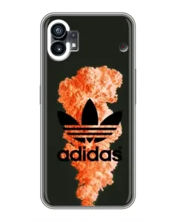Чехол для Xiaomi Poco M4 5G с картинкой «Оранжевый дым Adidas»