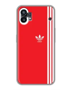 Чехол для Xiaomi Poco M4 5G с картинкой «Красный минимализм Adidas»