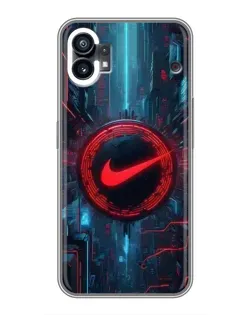 Чехол для Xiaomi Poco M4 5G с картинкой «Техногенный стиль Nike»