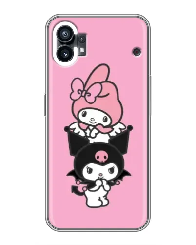 Чехол для Xiaomi Poco M4 5G с картинкой «My Melody и Kuromi»