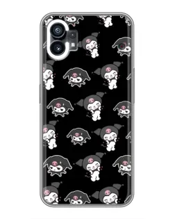 Чехол для Xiaomi Poco M4 5G с картинкой «Черный паттерн Kuromi»