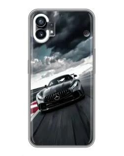 Чехол для Xiaomi Poco M4 5G с картинкой «Гоночный Mercedes AMG»