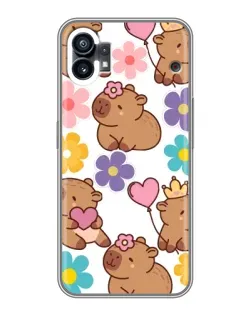 Чехол для Xiaomi Poco M4 5G с картинкой «Цветочный паттерн капибар» Чехол для Xiaomi Poco M4 5G с картинкой «Цветочный паттерн капибар»