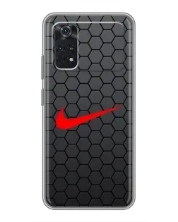 Чехол для Xiaomi POCO M4 Pro 5G с картинкой «Nike — карбоновая сетка» Чехол для Xiaomi POCO M4 Pro 5G с картинкой «Nike — карбоновая сетка»